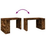 vidaXL Bureau chêne fumé 123 5x73 5x75 cm bois d'ingénierie