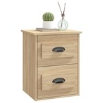 vidaXL Tables de chevet murales 2 Pièces chêne sonoma 41 5x36x53 cm