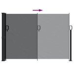 vidaXL Auvent latéral rétractable noir 140x500 cm