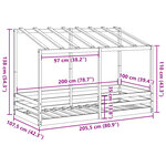 vidaXL Lit pour enfants avec toit blanc 100x200 cm bois de pin massif