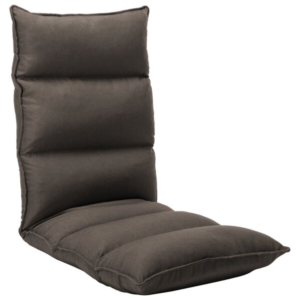 vidaXL Chaise pliable de sol Taupe Tissu
