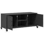 vidaXL Meuble TV noir 100 5x39x43 5 cm acier laminé à froid