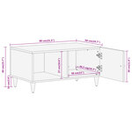 vidaXL Table basse 80x50x40 cm bois de manguier massif