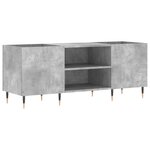 vidaXL Armoire à disques gris béton 121x38x48 cm bois d'ingénierie