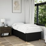 vidaXL Cadre de lit Noir 90x190 cm Tissu