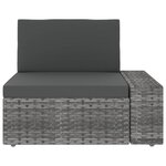 vidaXL Salon de jardin 6 Pièces Résine tressée Gris