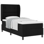 Lit Box Spring vidaXL avec Matelas Noir 80x200 cm Tissu