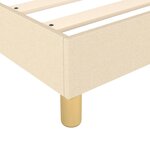 vidaXL Cadre de lit Crème 200 x 200 cm Tissu