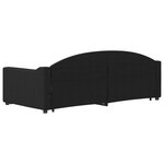 vidaXL Lit de jour avec lit gigogne noir 90x190 cm tissu