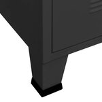 vidaXL Garde-robe industrielle Noir 90x50x180 cm Métal