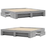vidaXL Cadre de lit sans matelas sonoma gris 180x200 cm