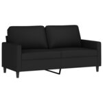 vidaXL Ensemble de canapés 2 Pièces avec coussins Noir Velours