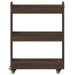 vidaXL Armoire avec roues chêne marron 60x22x79 cm bois d'ingénierie