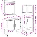 vidaXL Ensemble de meubles de salle de bain 3 pièces en bois ancien en bois manufacturé
