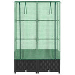 vidaXL Jardinière surélevée avec housse aspect rotin 80x40x138 cm
