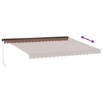 vidaXL Auvent manuel rétractable avec LED marron 450x350 cm
