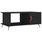 vidaXL Table basse noir 90x50x40 cm bois d'ingénierie