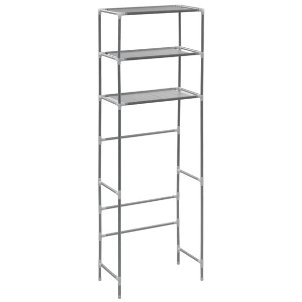 vidaXL Support de rangement 3 niveaux de toilette Argenté 53x28x169 cm