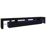 vidaXL Meuble TV avec lumières LED Noir 260x36 5x40 cm