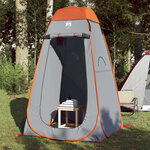 vidaXL Tente d'intimité gris et orange escamotable imperméable