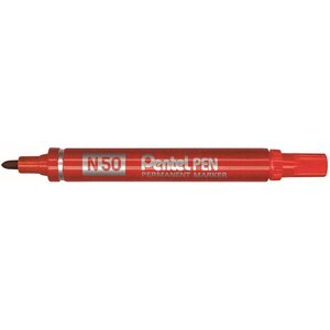 Marqueur permanent n50 pointe ogive 2 mm rouge x 12 pentel