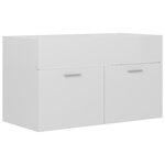 vidaXL Armoire d'évier Blanc brillant 80x38 5x46 cm Aggloméré