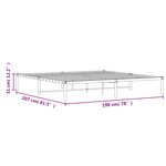 vidaXL Cadre de lit métal sans matelas noir 193x203 cm