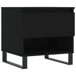 vidaXL Tables basses 2 Pièces noir 50x46x50 cm bois d'ingénierie