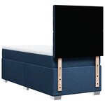 vidaXL Sommier à lattes de lit avec matelas Bleu 90x190 cm Tissu