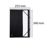 Trieur Rigide Ordonator Numerique Dos Extensible 12 Compartiments 1 À 12 - Noir - X 12 - Exacompta