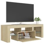 vidaXL Meuble TV avec lumières LED chêne sonoma 120x35x40 cm