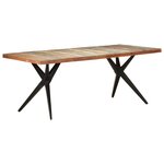 vidaXL Table à manger 200x90x76 cm Bois de récupération massif