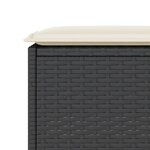 vidaXL Ensemble de bar de jardin 5 Pièces avec coussins noir poly rotin