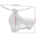 Sculpture de Taureau vidaXL Argent 37x44x17 cm Aluminium