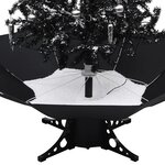 vidaXL Arbre de Noël neigeux avec base de parapluie Noir 190 cm PVC