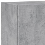 vidaXL Unités murales TV 5 Pièces gris béton bois d'ingénierie