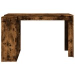 vidaXL Bureau chêne fumé 123 5x73 5x75 cm bois d'ingénierie