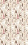 Tapis d'intérieur Noël 70 x 140 cm - Beige