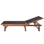 vidaXL Chaises longues lot de 2 et table Bois d'acacia et textilène