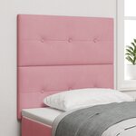 Tête de lit LED vidaXL Rose 100 cm Velours
