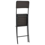 vidaXL Chaise de bar pliable lot de 2 PEHD et acier Aspect de rotin