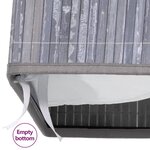 vidaXL Panier à linge avec 2 sections bambou gris 72 L