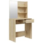 vidaXL Coiffeuse avec miroir Chêne sonoma 74 5x40x141 cm