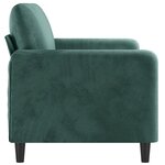vidaXL Canapé à 2 places Vert foncé 140 cm Velours