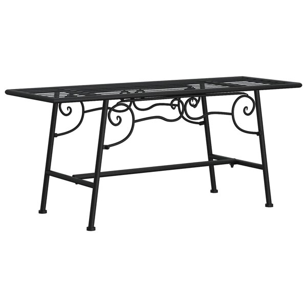 vidaXL Banc tour d'arbre 110 cm Noir Acier