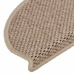 vidaXL Tapis d'escalier autocollants 15 Pièces 65x21x4 cm Sable