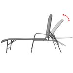 vidaXL Chaise longue acier anthracite