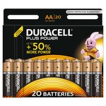 Duracell piles alcalines aa plus power 20 pièces
