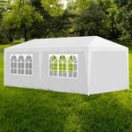 vidaXL Tente de réception 3 x 6 m Blanc
