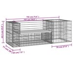 vidaXL Banc de jardin avec panier en gabion bois massif de douglas